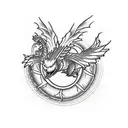 king Ghidorah tattoo design idea