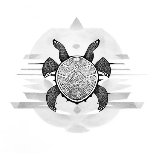 polynesian turtle tattoo design idea
