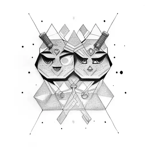 Gemini emoji tattoo design idea