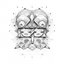 Gemini emoji tattoo design idea