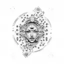 Gemini emoji tattoo design idea