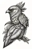 Feather + birds tattoo design idea