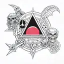 Pink Floyd , AC/DC , Queen , Iron Maiden , Led Zeppelin , Black Sabbath, deep purple , Metallica , tool , disturbed tattoo design idea