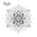 Mandala y orquidea  tattoo design idea