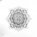 Mandala y orquidea  tattoo design idea