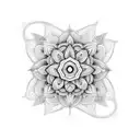 Mandala y orquidea  tattoo design idea
