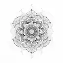 Mandala y orquidea  tattoo design idea