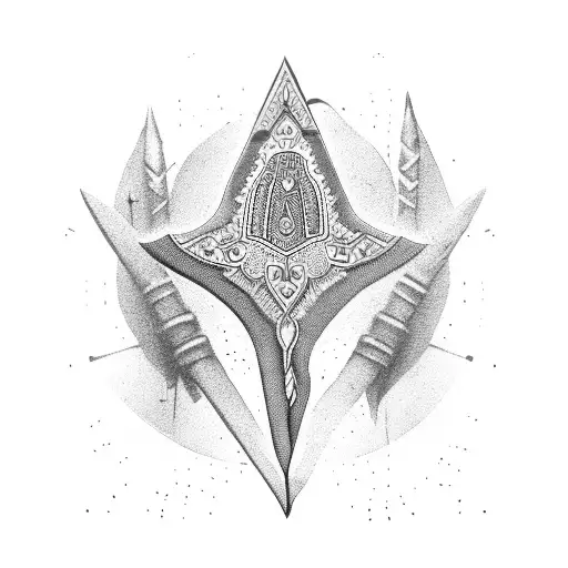 indian arrowhead tattoo design idea