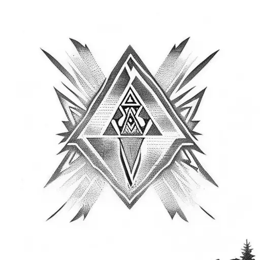 arrowhead with the name Michele tattoo design idea