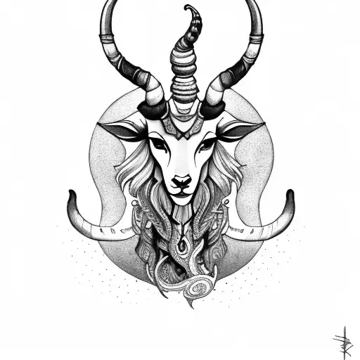 capricorn woman tattoo design idea