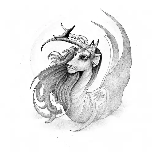 capricorn woman tattoo design idea