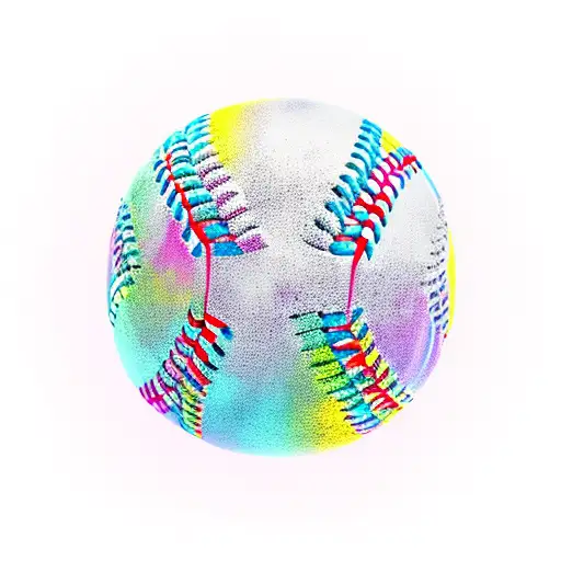 New School "Diamond Softball" Tattoo Idea BlackInk AI