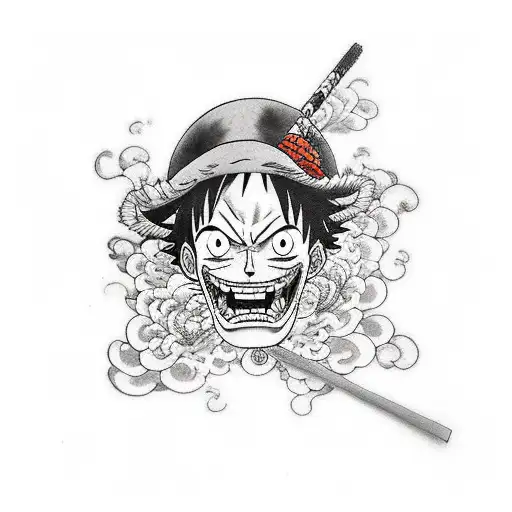 luffy asce  tattoo design idea