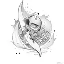 gangster cartoon  tattoo design idea