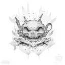 gangster cartoon  tattoo design idea