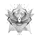 "Bird of Hermes is my name, eating my wings to make me tame" tattoo design idea