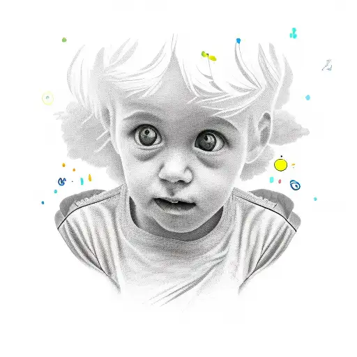 mental health children tattoo design idea