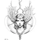 Cupid and psique  tattoo design idea