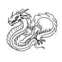 cute small dragon tattoo design idea