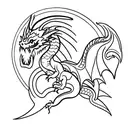 cute small dragon tattoo design idea
