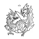 cute small dragon tattoo design idea