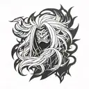 Uchiha Madara face without background tattoo design idea