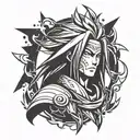 Uchiha Madara face without background tattoo design idea