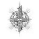 Three ankh symbols  tattoo design idea
