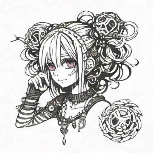 emo y2k goth tattoo design idea