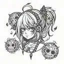 emo y2k goth tattoo design idea