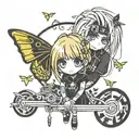 emo y2k goth tattoo design idea