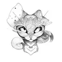 cute sister maching  tattoo design idea