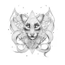 cute sister maching  tattoo design idea