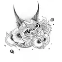 cute sister maching  tattoo design idea