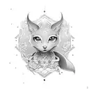 cute sister maching  tattoo design idea