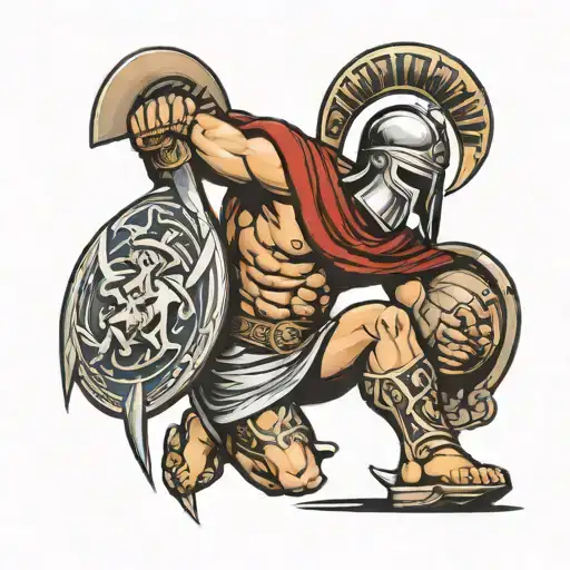 greek spartan knee tattoo tattoo design idea