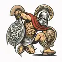 greek spartan knee tattoo tattoo design idea