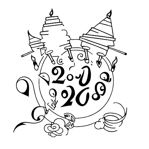 2003 date birthday tattoo design idea