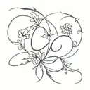 wallflower with the word 'infinite'  tattoo design idea