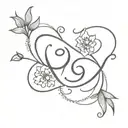 wallflower with the word 'infinite'  tattoo design idea