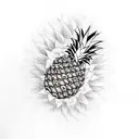 Pineapple tattoo design idea