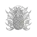 Pineapple tattoo design idea