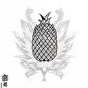 Pineapple tattoo design idea