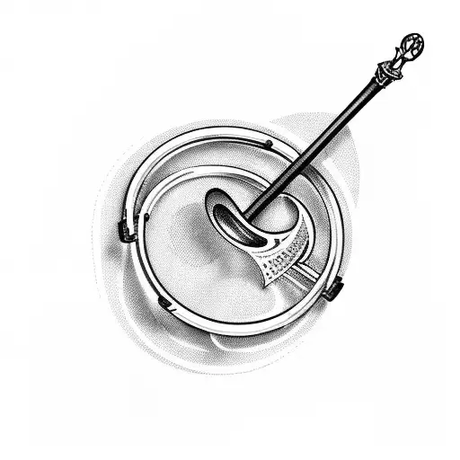 trombone tattoo design idea