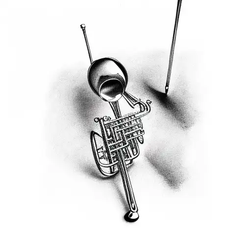 trombone tattoo design idea
