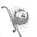 trombone tattoo design idea