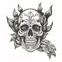 skull hand tattoo tattoo design idea
