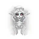 corpse bride tattoo design idea