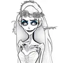 corpse bride tattoo design idea