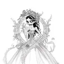 corpse bride tattoo design idea